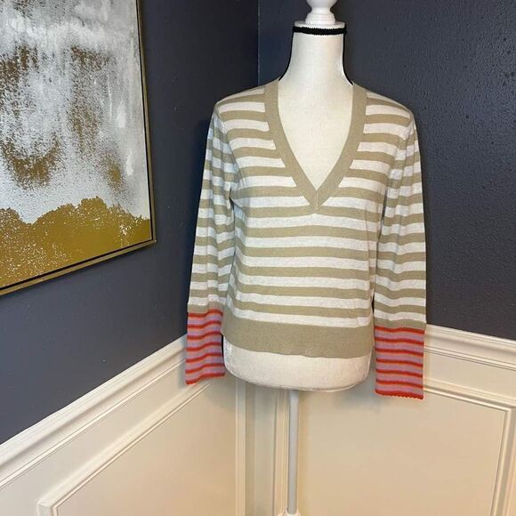 Veronica Beard Florrie Striped Knit Pullover - Picture 5 of 11